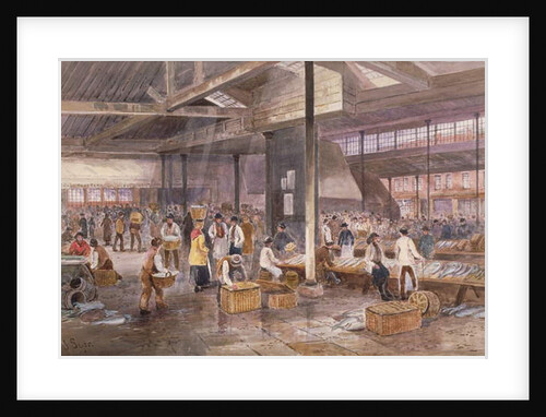 Interior view of Billingsgate Fish Market, c.1849 by John Syer