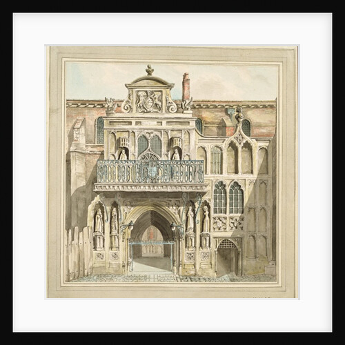 The old facade of the Guildhall, City of London, 1788 by Jacob Schnebbelie