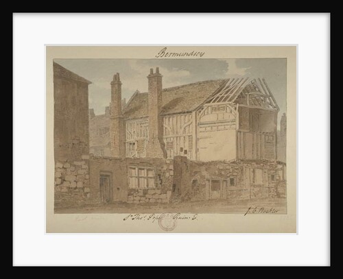 East view of the ruins of Bermondsey House, 1838 by John Chessell Buckler