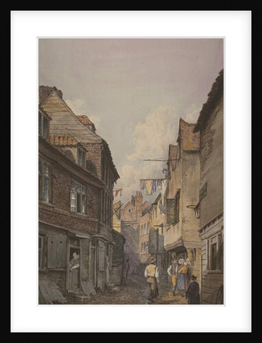 View of figures in Glean Alley, Bermondsey, c.1825 by English School