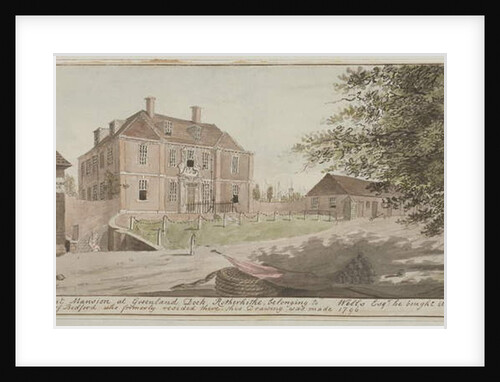View of an ancient mansion at Greenland Dock in Rotherhithe, Bermondsey, 1796 by English School