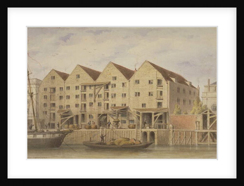 View of Chamberlain's Wharf, Tooley Street, 1846 by English School