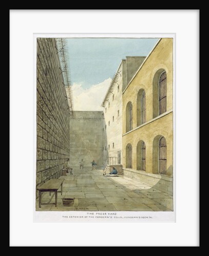 The Press Yard, Newgate Prison by Frederick Nash