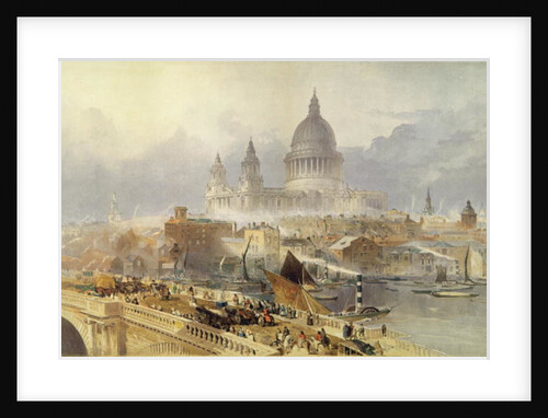 St. Paul's Cathedral from Blackfriars Bridge by David Roberts