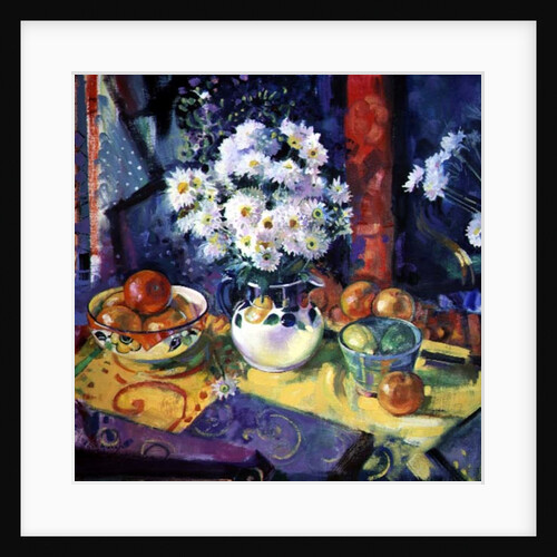 Flowers and Fruit in a Green Bowl, 1997 by Peter Graham