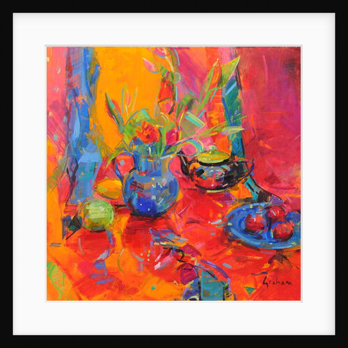 Red Tulips and Fruits by Peter Graham