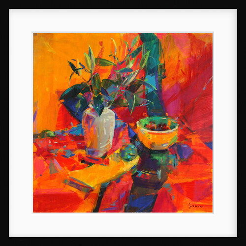 Lilies on a Red Ground, 2012 by Peter Graham