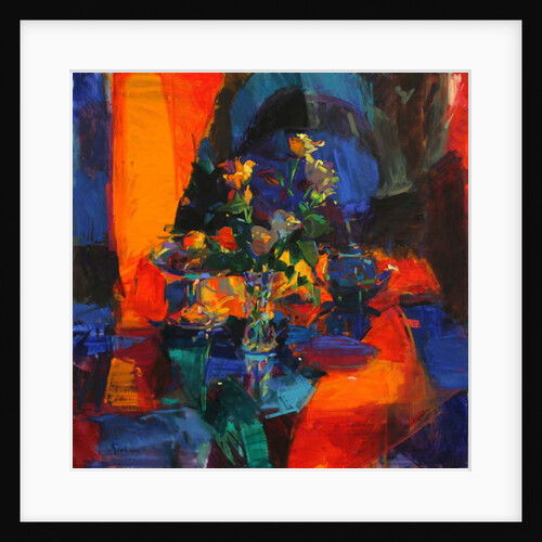 Roses on a Blue Ground by Peter Graham