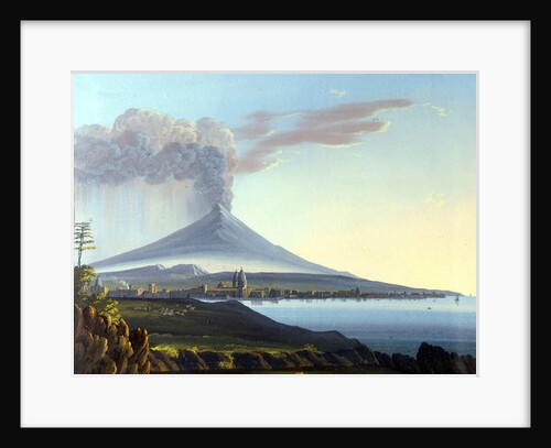 View of Mount Etna Erupting by Italian School