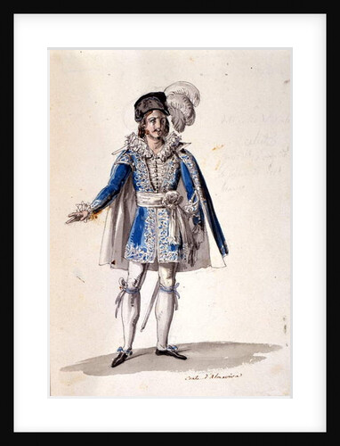 Costume design for the Count Almaviva by Luigi Sapelli Caramba