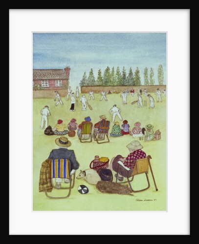 Cricket on the Green, 1987 by Gillian Lawson