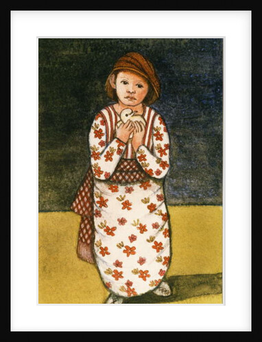 Girl with Dove, 1986 by Gillian Lawson