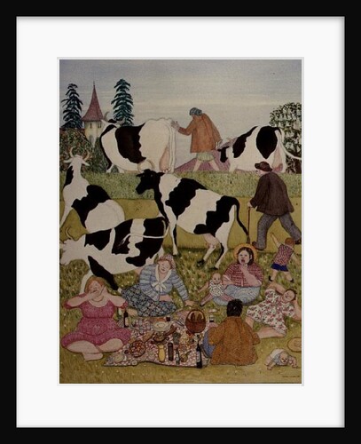 Picnic with Cows by Gillian Lawson