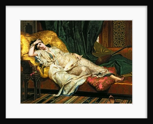Odalisque with a Lute, 1876 by Hippolyte Berteaux