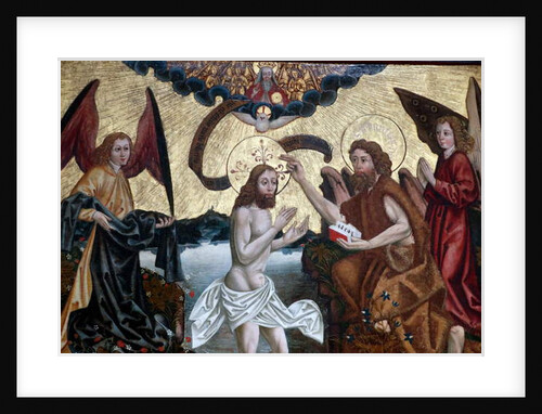 The baptism of Jesus by John the Baptist by Martin Schongauer