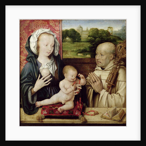 The Virgin and Child worshipped by St.Bernard by Joos van Cleve