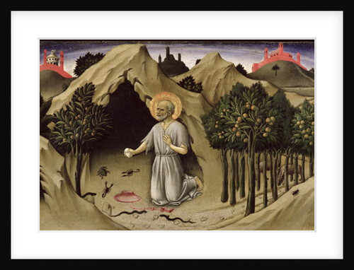 The Penitence of St. Jerome, 1444 by Sano di also Ansano di Pietro di Mencio Pietro