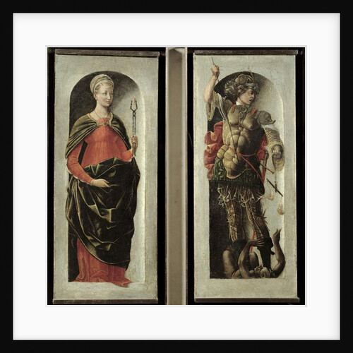 St. Apollonia and St. Michael, c.1473 by Ercole de Roberti