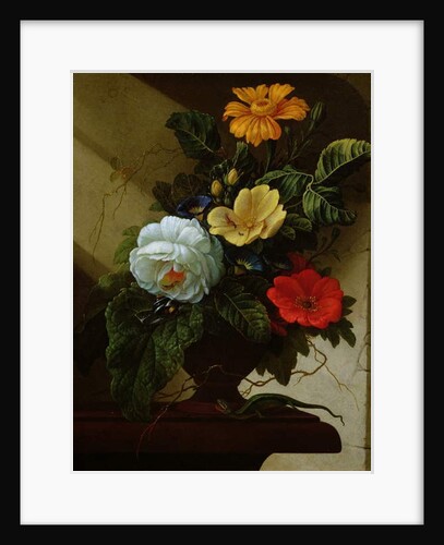 Still life with flowers by Elias van den Broeck