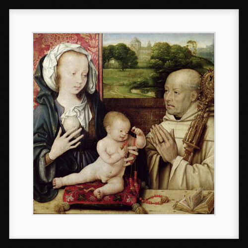 The Virgin and child worshipped by St.Bernard by Joos van Cleve