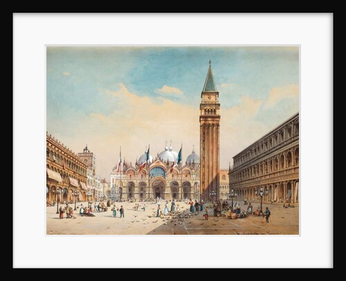 Piazza di San Marco, Venice by Friedrich Perlberg, 1875 by Friedrich Perlberg