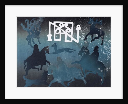 Pictish Hunting Scene I, 1995 by Gloria Wallington