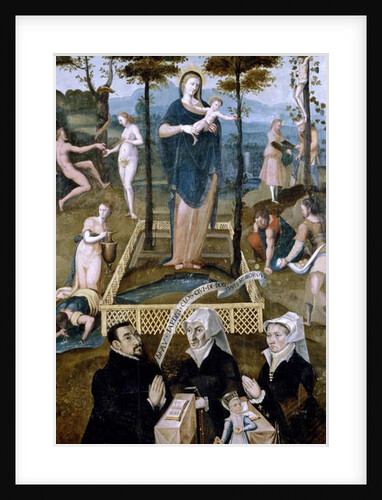 The Virgin in the enclosed garden, portrait of Jacques Delegorgue, Echevin d'Abbeville by Anonymous