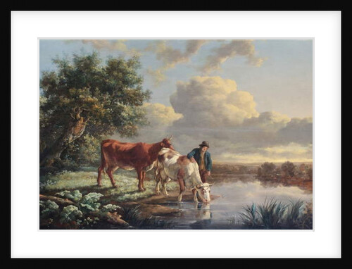 Cattle Drinking at the River Edge by Aelbert Cuyp