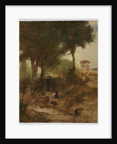 Sketch for Washing Day near Perugia, 1873 by George Snr. Inness