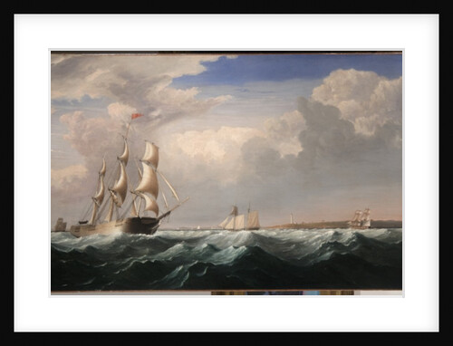 Sailing Ships off the New England Coast, c.1855 by Fitz Henry Lane
