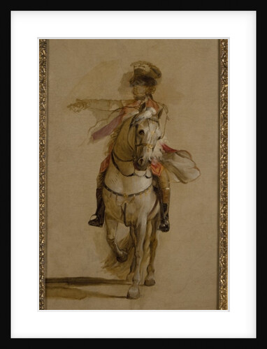 General George Augustus Eliott on a Grey Charger, study for 'The Siege of Gibraltar'. c.1787 by John Singleton Copley