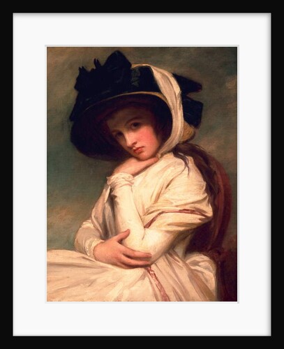 Emma Hart, later Lady Hamilton, in a straw hat, c.1782-94 by George Romney