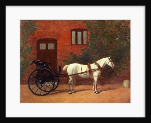 Horse hitched to a jaunting cart by English School