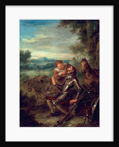 Scene from Don Quixote: Sancho Panza Counts Don Quixote's Teeth, 1735 by John Vanderbank