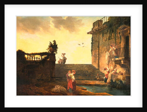 Washerwomen at the Fountain, c.1770-75 by Hubert Robert