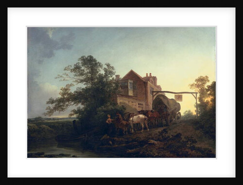 Wagon outside an inn by Philip James de Loutherbourg
