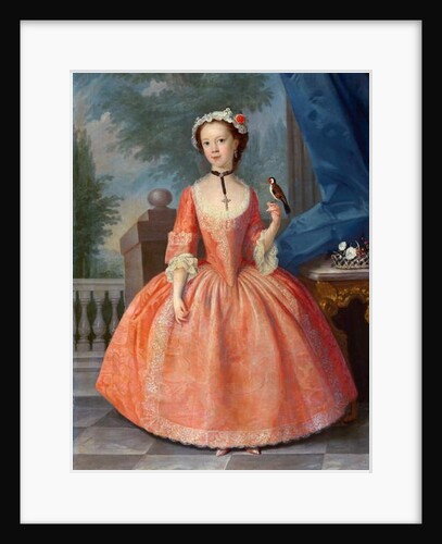 Girl in pink, c.1740s by English School