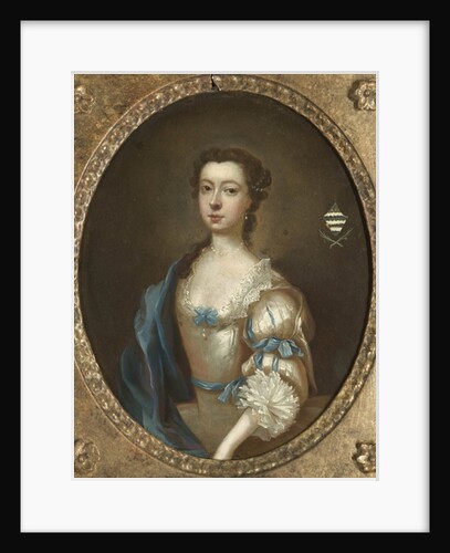 One of a pair of portraits of two sisters of the Moult family of Nottinghamshire by Arthur Devis
