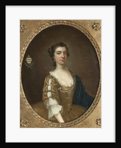 One of a pair of portraits of two sisters of the Moult family of Nottinghamshire by Arthur Devis