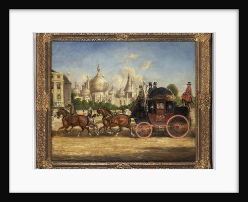 The London-Brighton mail coach in front of the Royal Pavilion, Brighton by Charles Cooper Henderson