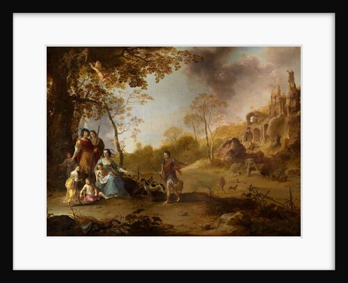 An Allegorical Family Portrait in a Landscape by Dirck van der Lisse