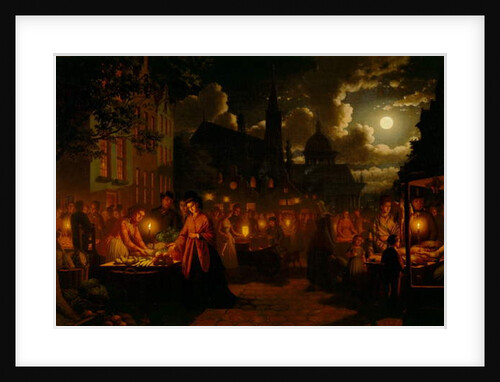 Moonlit Market, 1874 by Johann Mongels Culverhouse