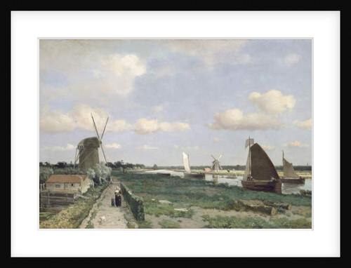 View of the Trekvliet canal near The Hague, 1870 by Johannes Hendrik Weissenbruch