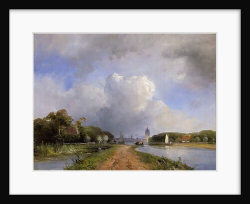 View of the Vliet near Delft, 1844 by Johan-Barthold Jongkind