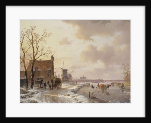 Winter scene, 1844 by Andreas Schelfhout
