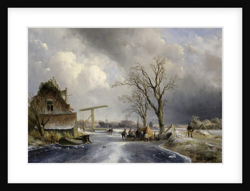 Winter scene, 1846 by Johan-Barthold Jongkind