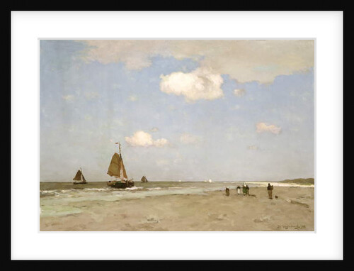 Beach scene, 1887 by Johannes Hendrik Weissenbruch