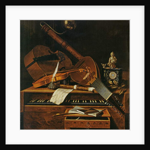 Still life with musical instruments by Pieter Gerritsz. van Roestraten