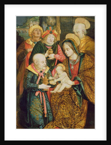 The Holy Family and the Three Magi by School German