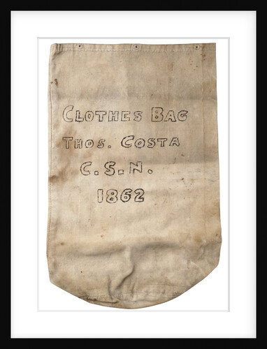Clothes bag of Thomas Costa of the Confederate States Navy, 1862 by American School